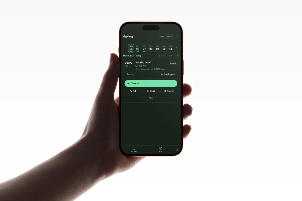 Technician day on mobile